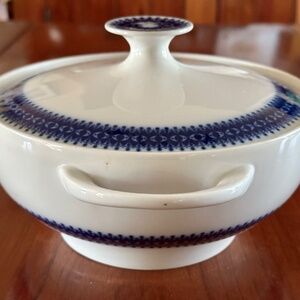 1960's MCM Round Covered Porcelain Vegetable Dish, Terrine, Lisette